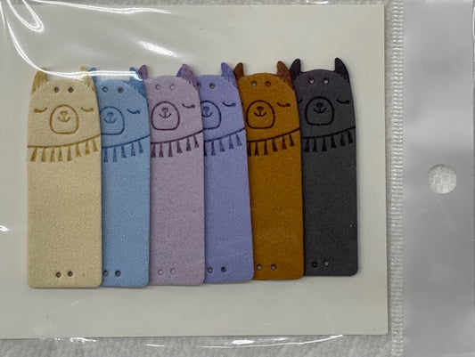 Leather Llama Tag, Sew On
