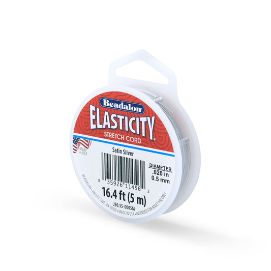 Beadalon Elasticity .5mm Silver