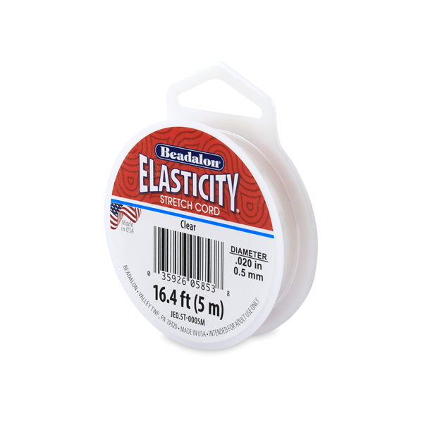 Beadalon Elasticity .5mm Clear 16.4'