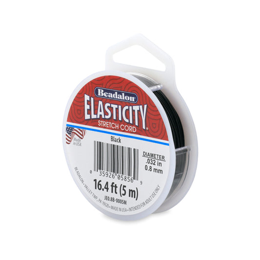 Beadalon Elasticity .8mm Black