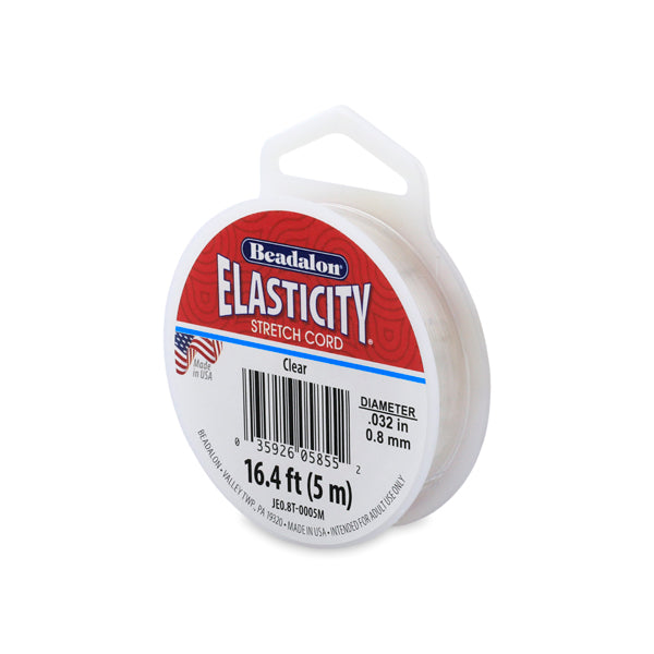 Beadalon Elasticity .8mm Clear 16.4'